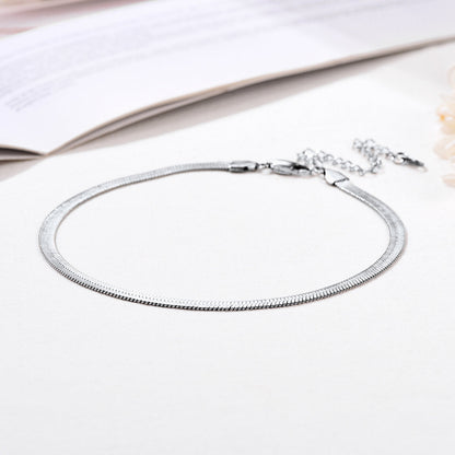 Snake Chain Link Choker Necklace for , 3mm/5mm Width