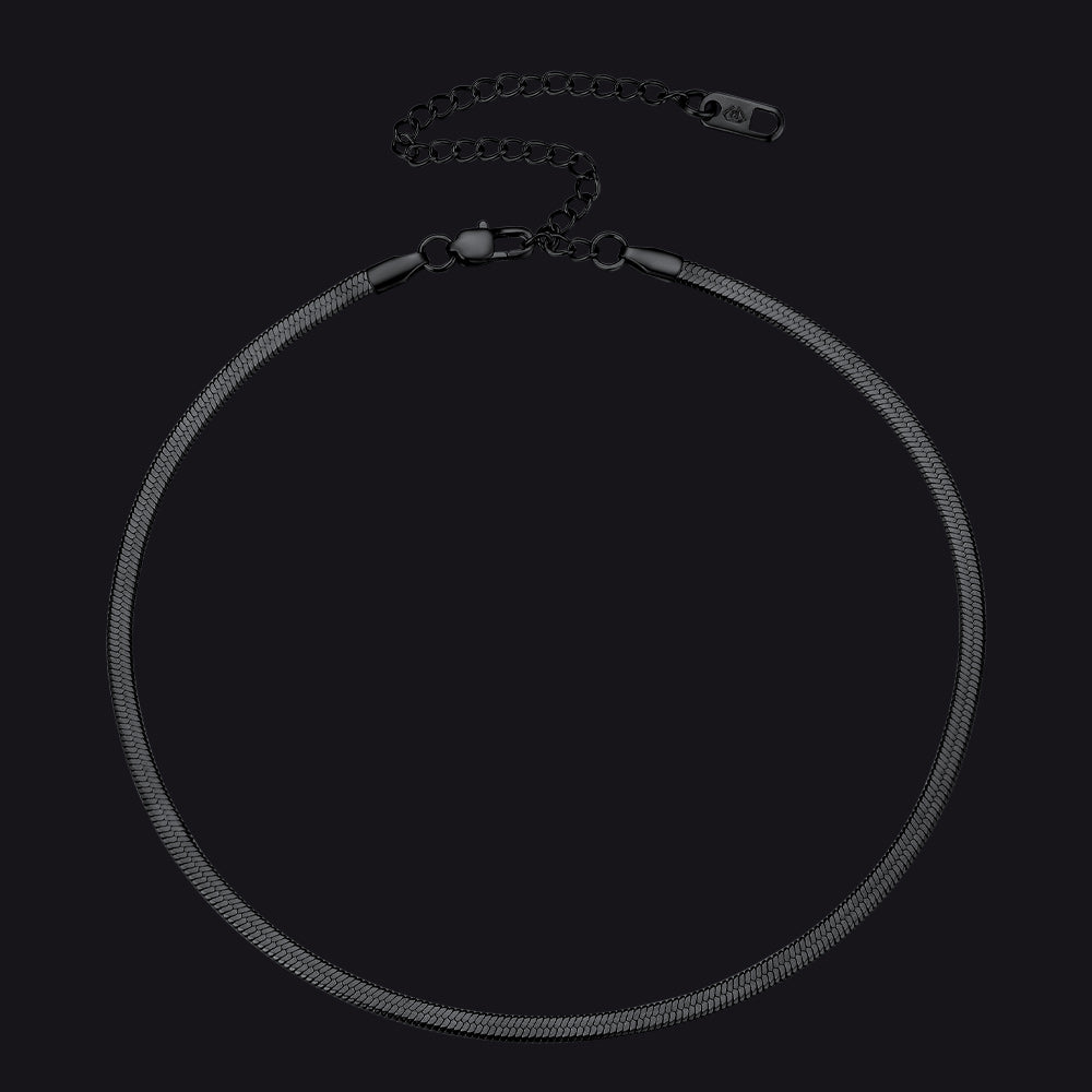 Snake Chain Link Choker Necklace for , 3mm/5mm Width