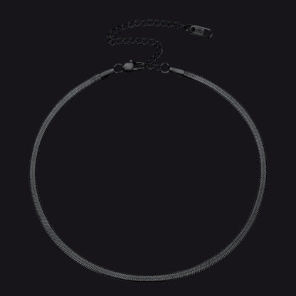 Snake Chain Link Choker Necklace for , 3mm/5mm Width