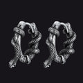Gthic Wraparound Snake Huggie Hoops Earrings Earrings for