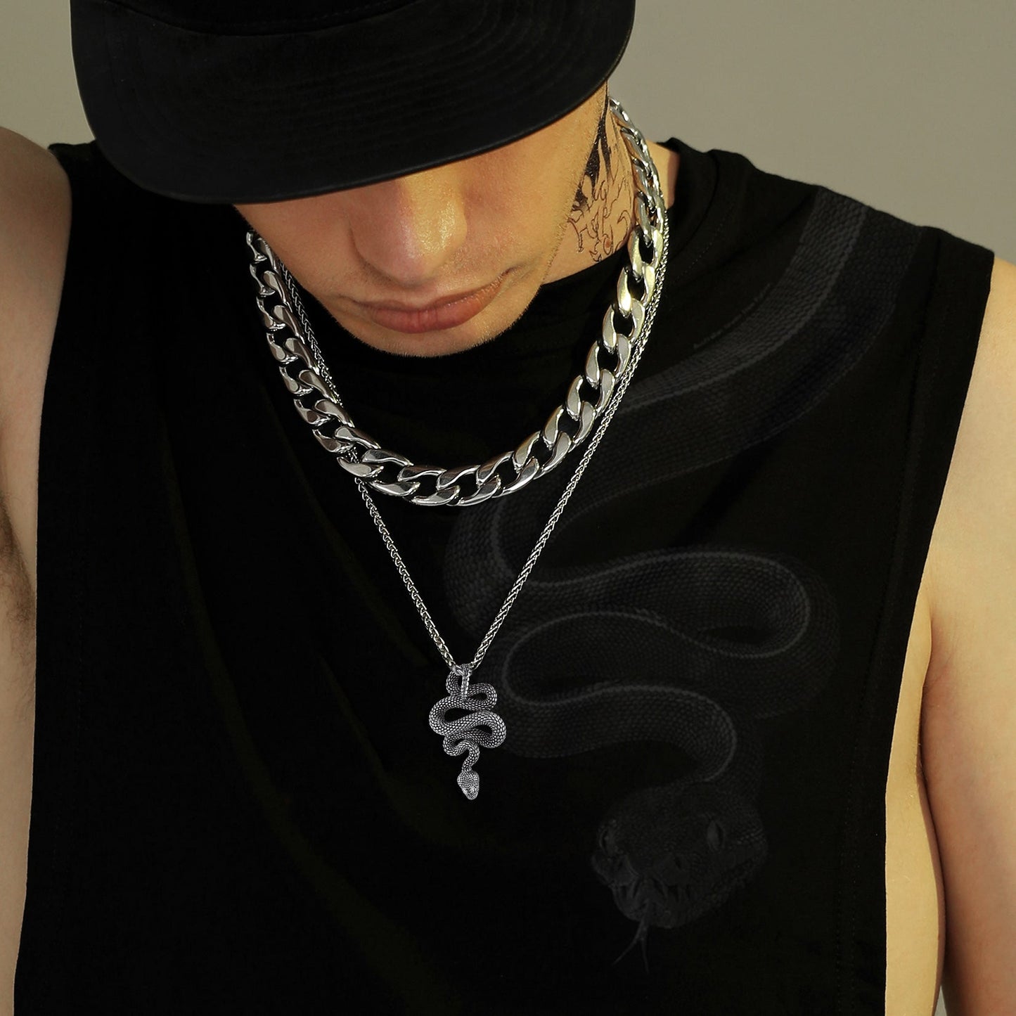 Gothic Retro Snake Necklace for
