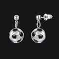 Soccer Sport Drop Stud Earrings for