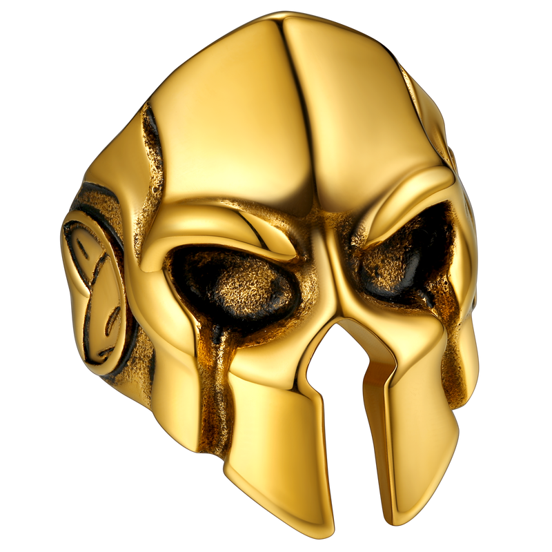 Flash Stainless Steel Spartan Helmet Rings for
