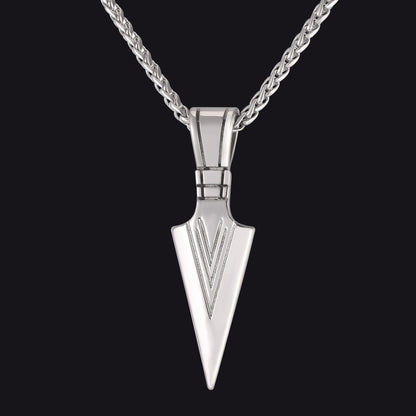 Spear Point Arrowhead Necklace Pendant for
