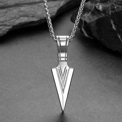 Spear Point Arrowhead Necklace Pendant for