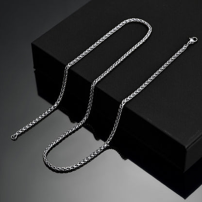 Thin Spiga Wheat Chain Necklace for 3mm Width