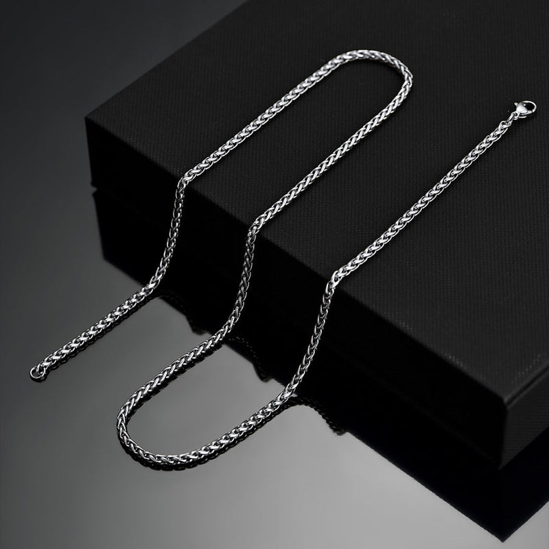Thin Spiga Wheat Chain Necklace for 3mm Width
