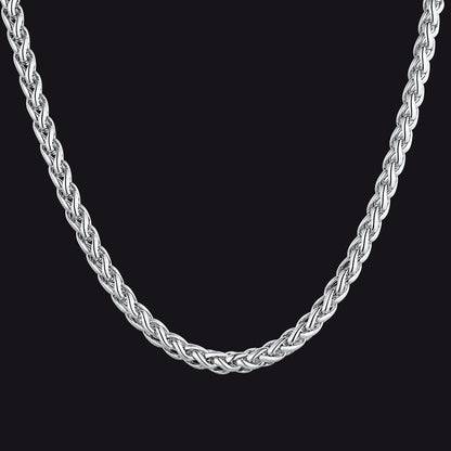 Thin Spiga Wheat Chain Necklace for 3mm Width