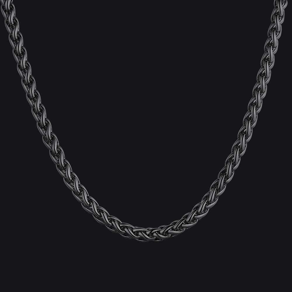 Thin Spiga Wheat Chain Necklace for 3mm Width