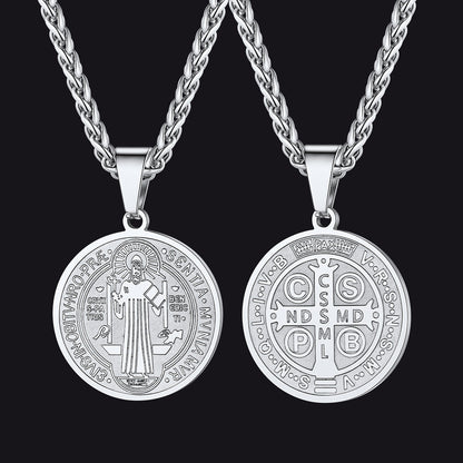 Christian St. Benedict Medal Necklace for