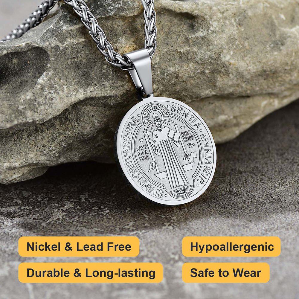 Christian St. Benedict Medal Necklace for