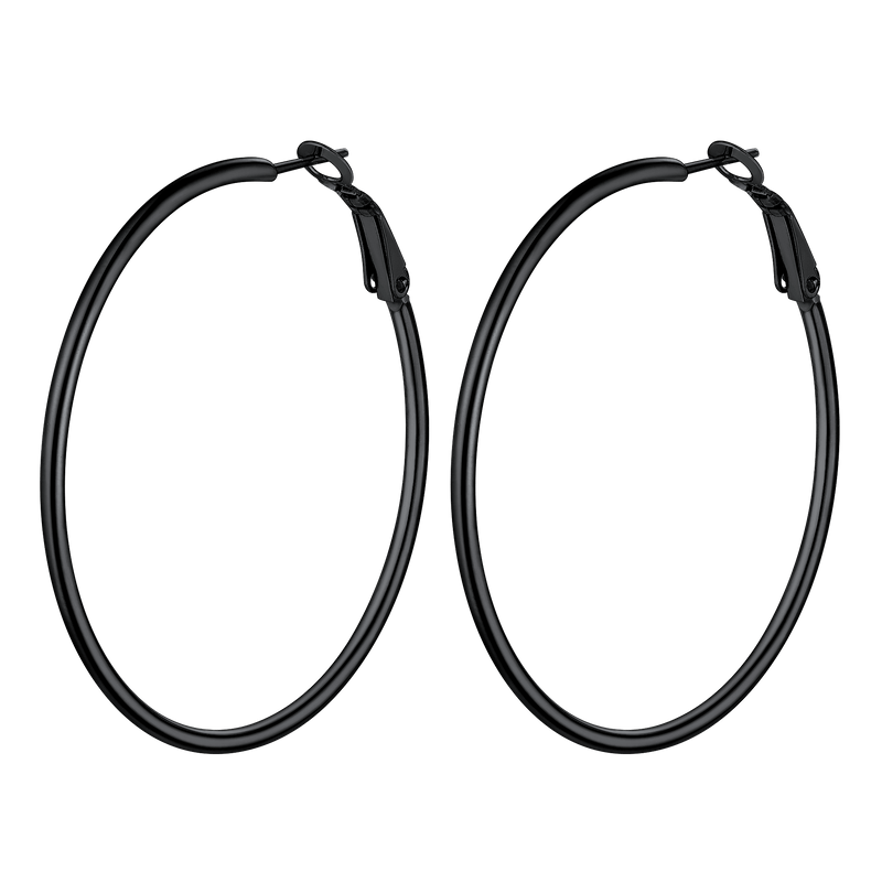 Lightweight Large Hoop Earrings for Lobster Clasp
