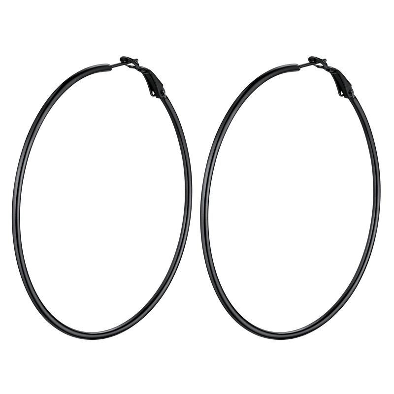 Lightweight Large Hoop Earrings for Lobster Clasp