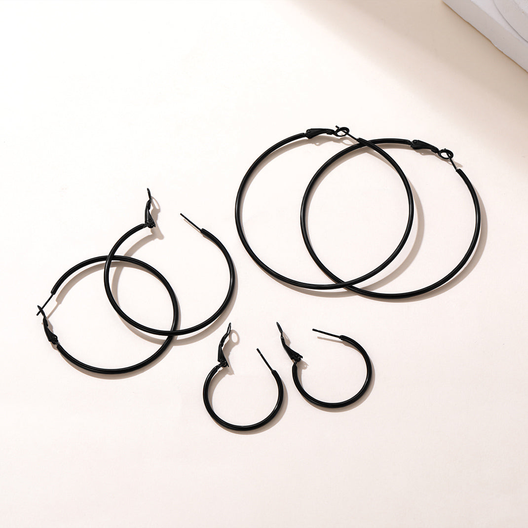 Lightweight Large Hoop Earrings for Lobster Clasp