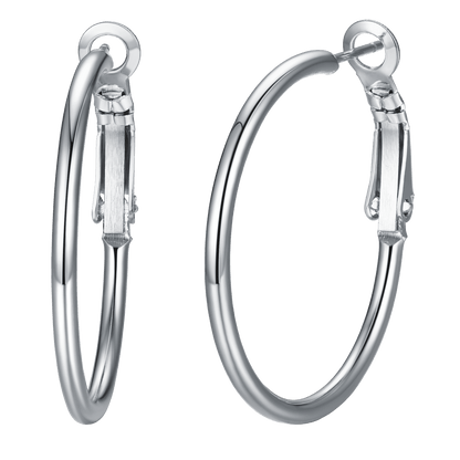 Lightweight Large Hoop Earrings for Lobster Clasp