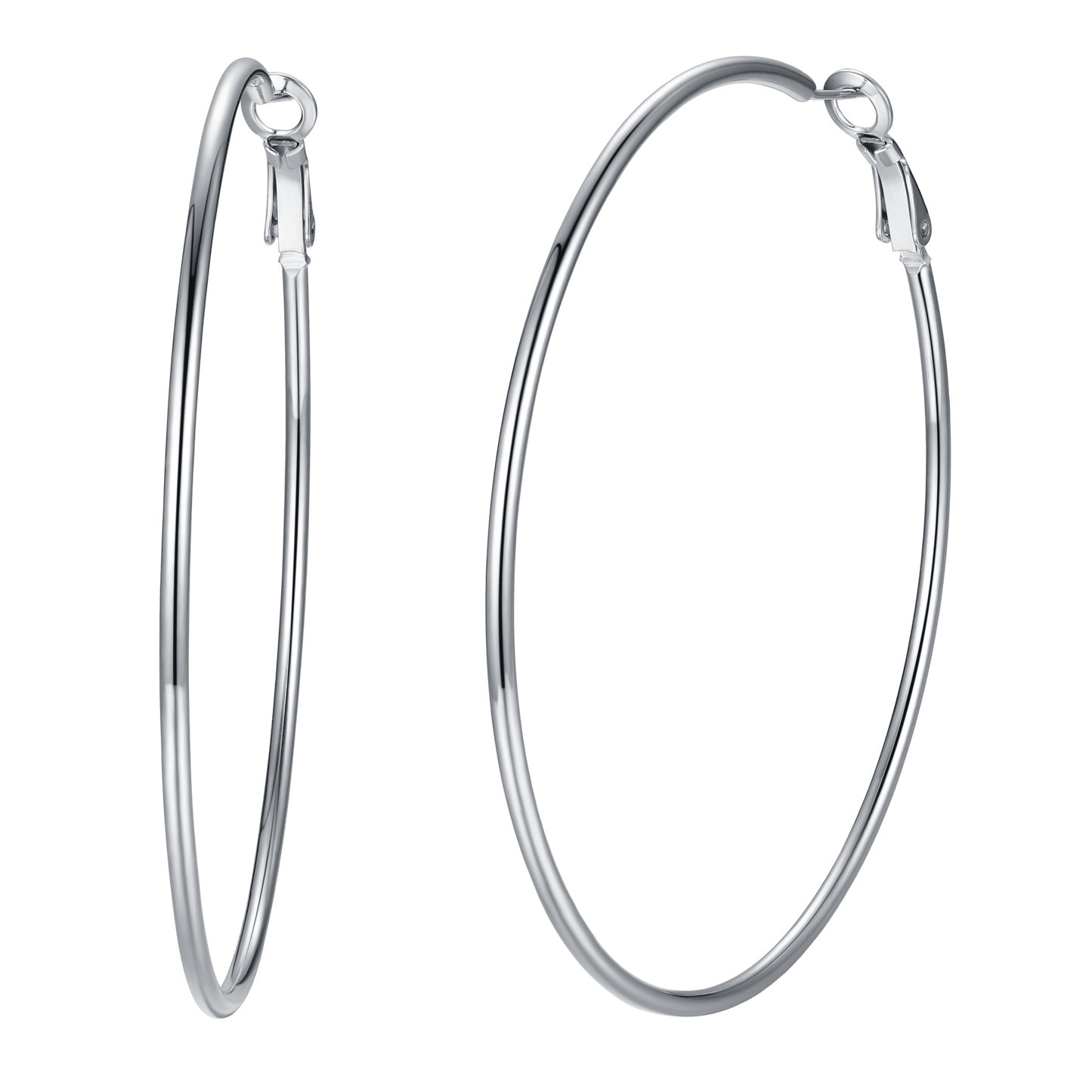 Lightweight Large Hoop Earrings for Lobster Clasp