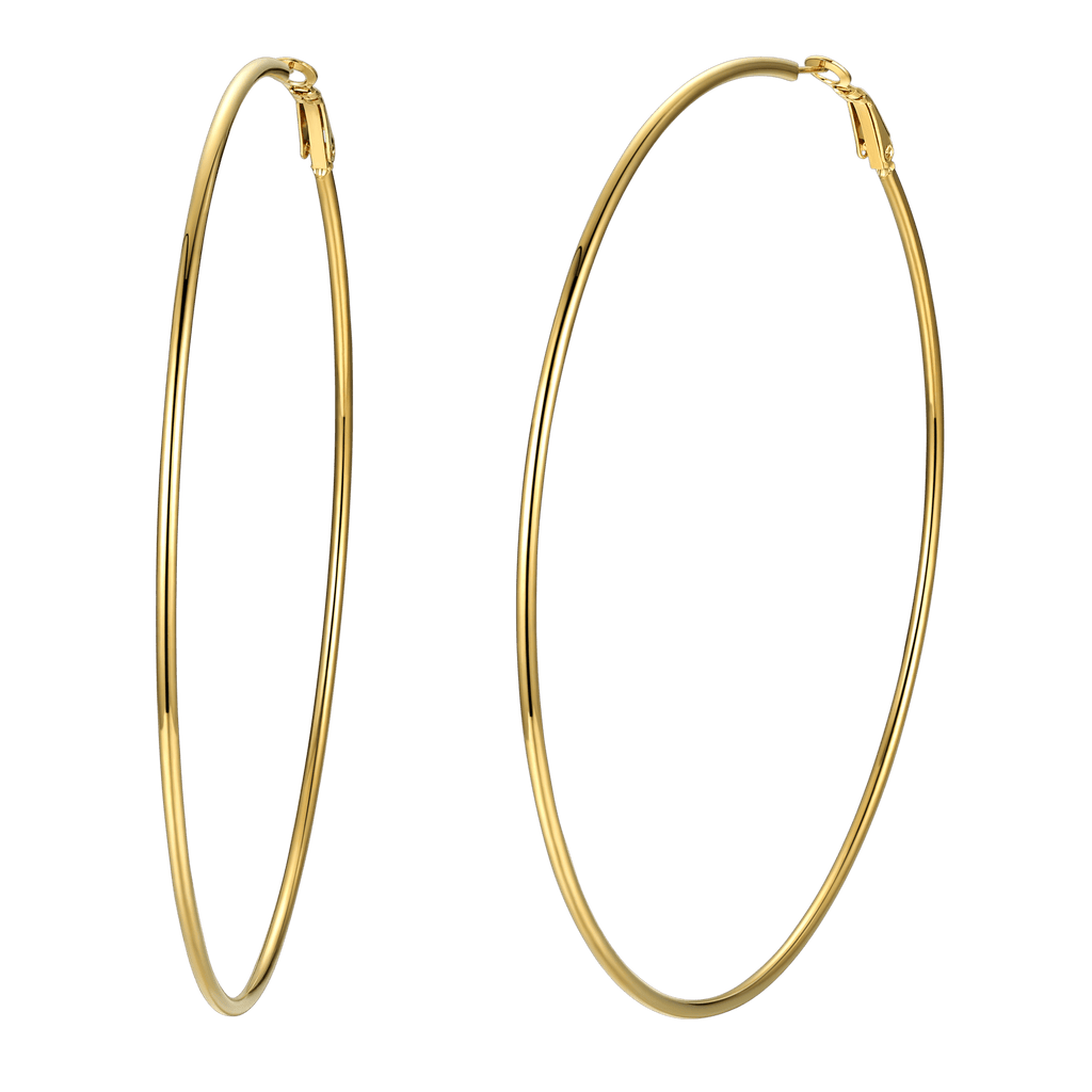 Lightweight Large Hoop Earrings for Lobster Clasp