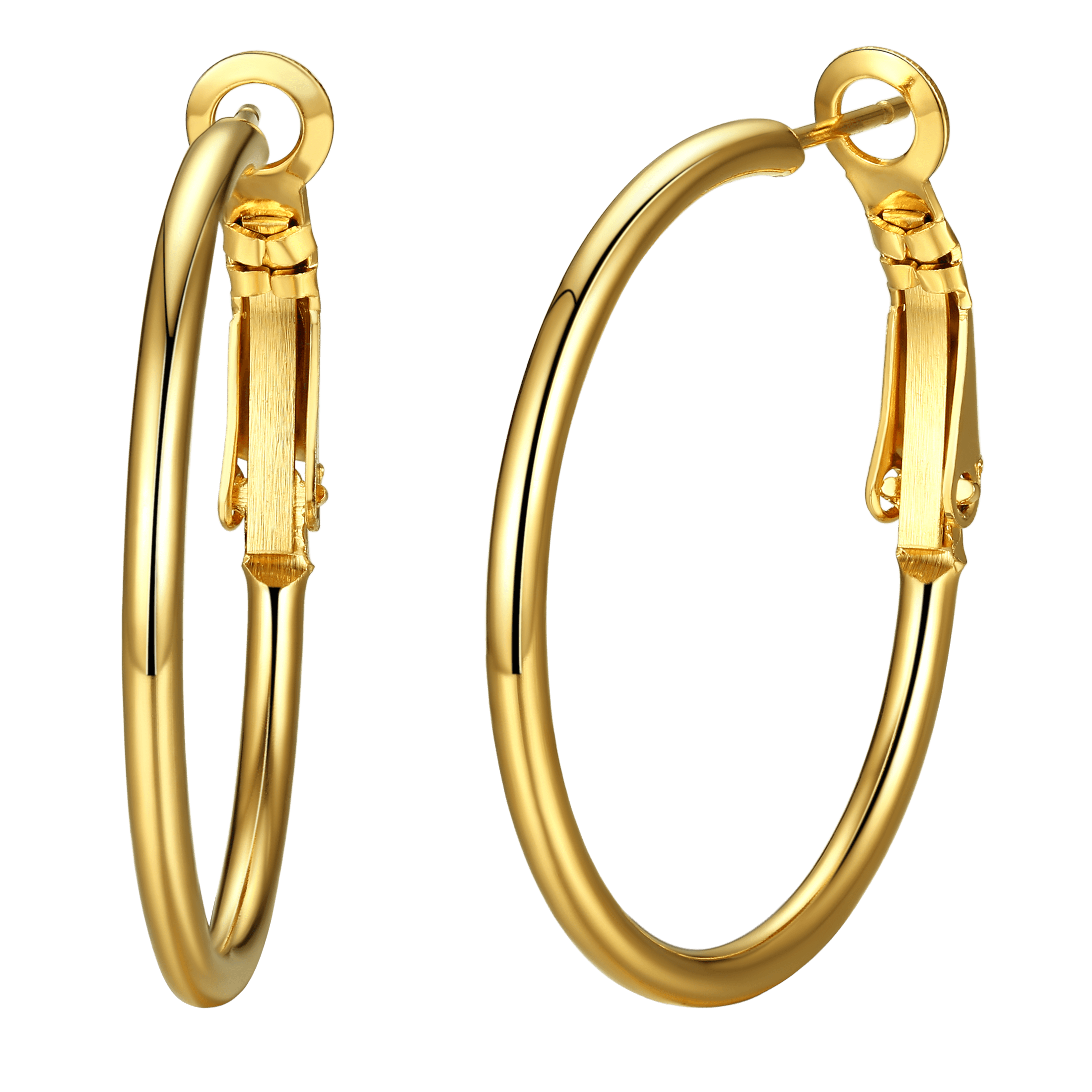Lightweight Large Hoop Earrings for Lobster Clasp