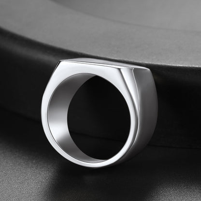 Customized Stainless Steel Signet Signet Ring Gifts for Dad Son