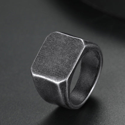 Customized Stainless Steel Signet Signet Ring Gifts for Dad Son
