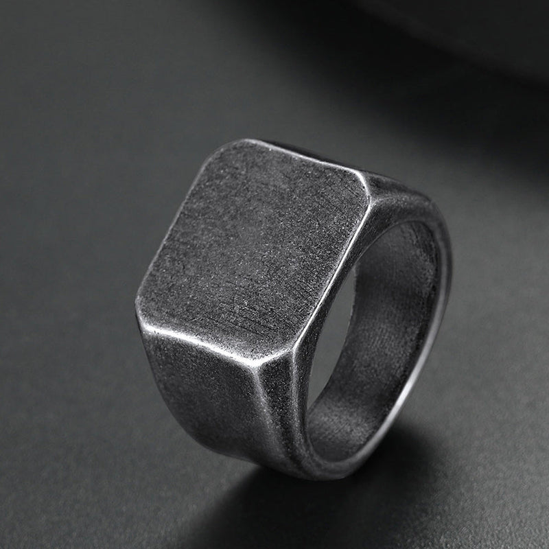 Customized Stainless Steel Signet Signet Ring Gifts for Dad Son