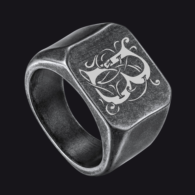 Customized Stainless Steel Signet Signet Ring Gifts for Dad Son