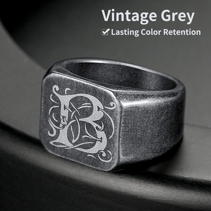 Customized Stainless Steel Signet Signet Ring Gifts for Dad Son