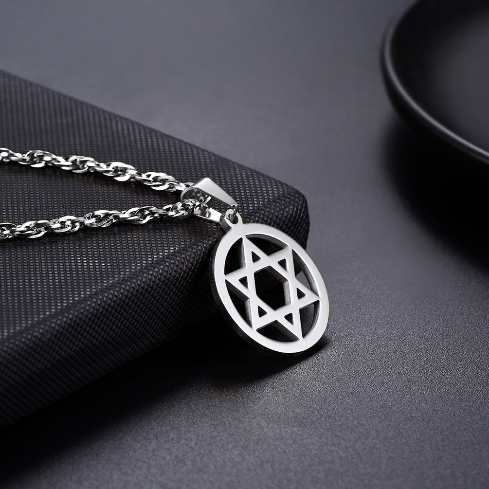 Jewish Star of David Pendant Necklace for