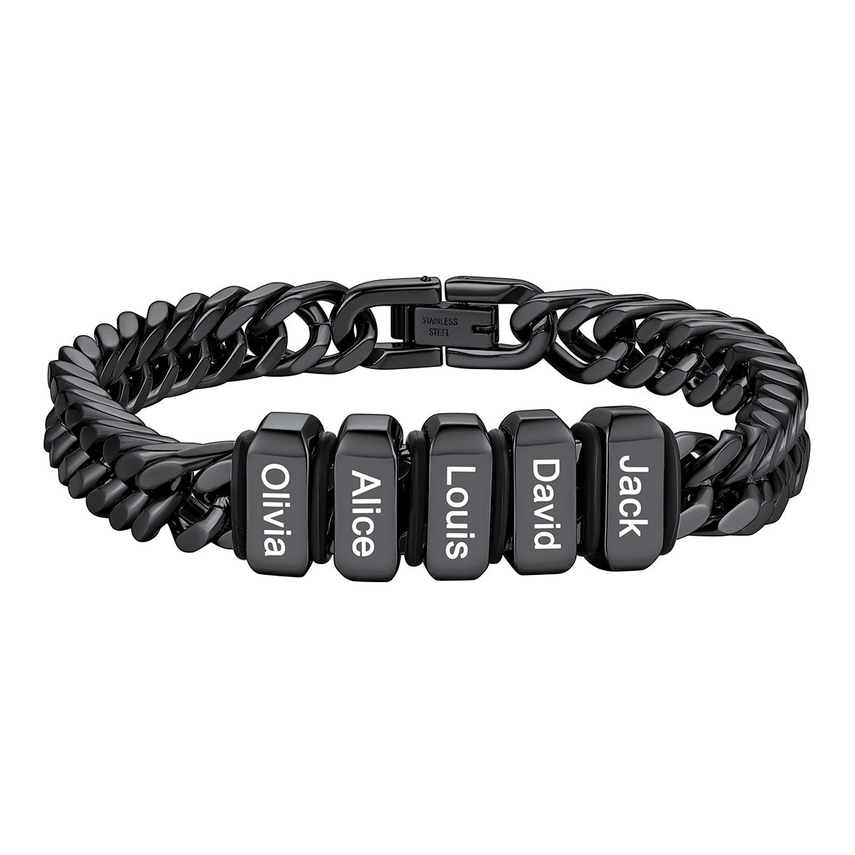 Personalized Cuban Link Bracelet Engraved Name Bracelet for