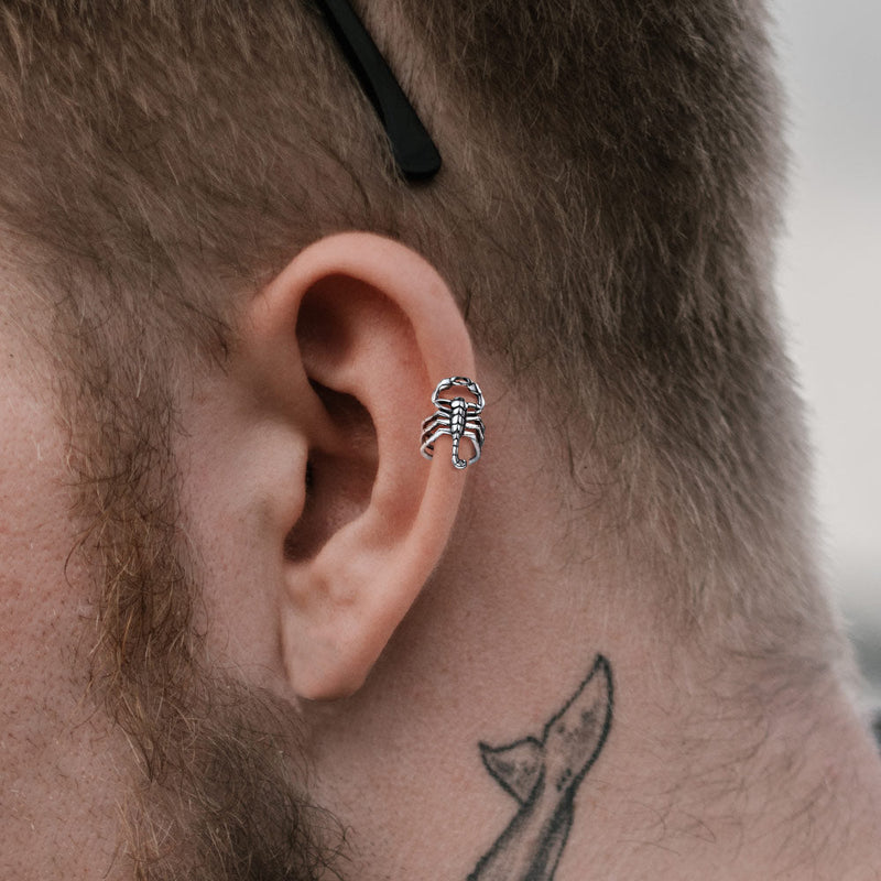 Sterling Silver Scorpion Ear Cuff for