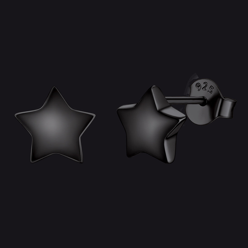 925 Sterling Silver Star Stud Earrings Gift for