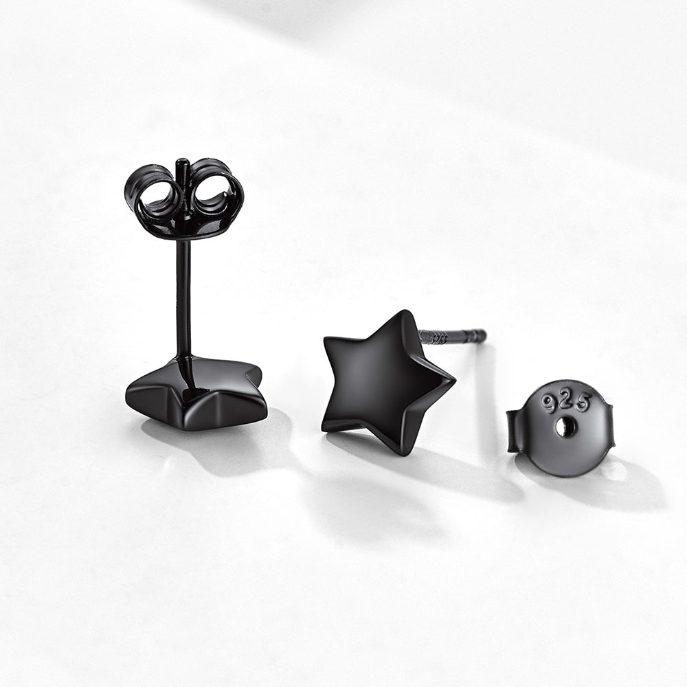 925 Sterling Silver Star Stud Earrings Gift for