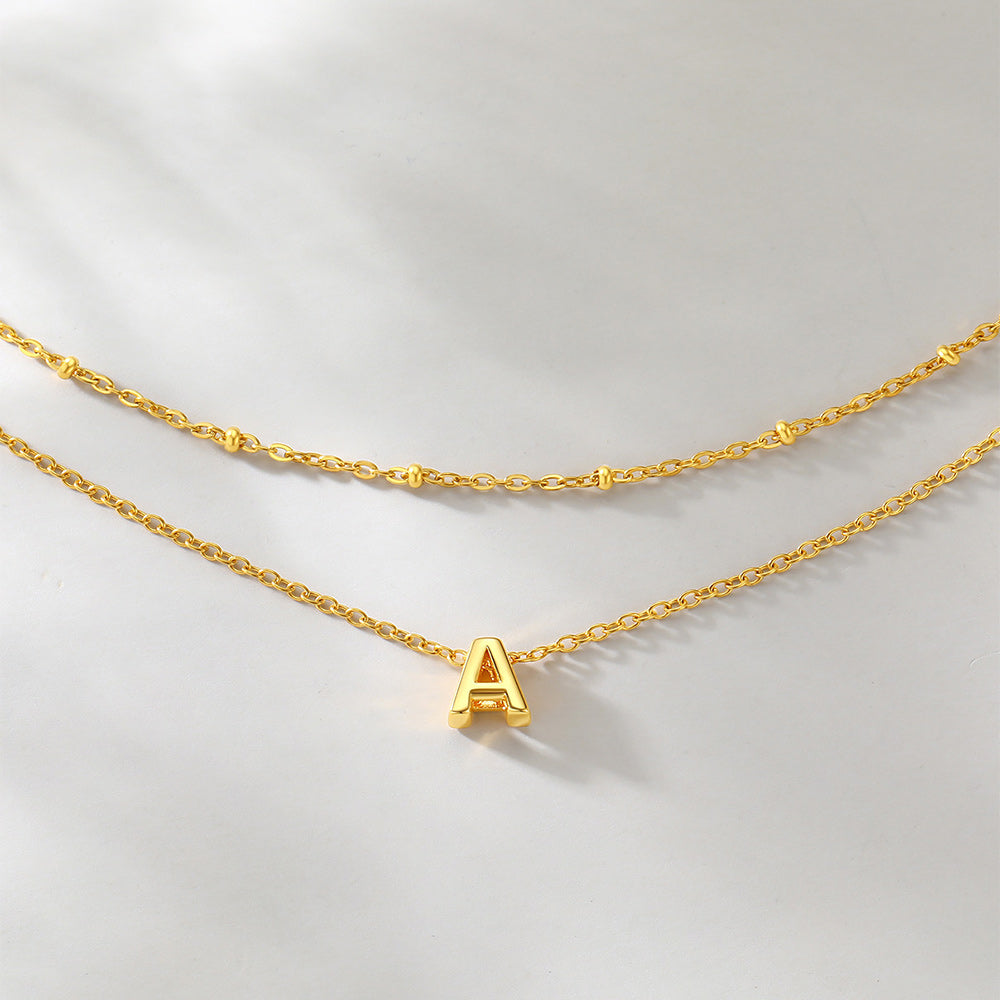 Dainty A-z Initial Layered Ankle Bracelet for Mom