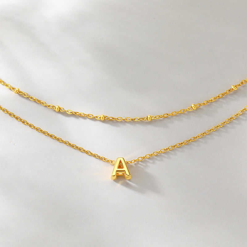 Dainty A-z Initial Layered Ankle Bracelet for Mom