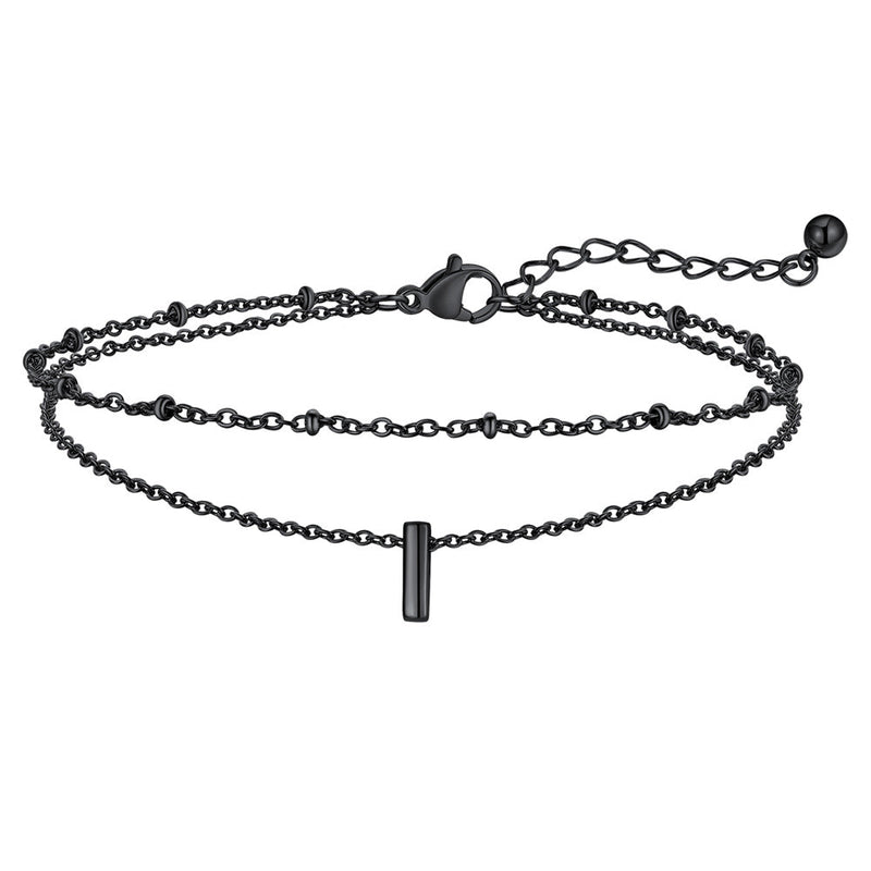 Dainty A-z Initial Layered Ankle Bracelet for Mom