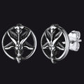 Satanic Baphomet Goat Stud Earrings for