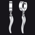 Cornicello Italian Horn Huggie Hoop Earrings for