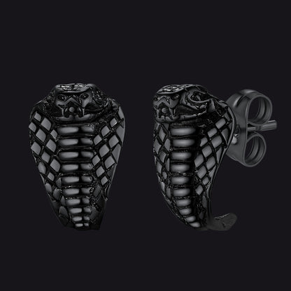 Punk Cobra Snake Stud Earrings for