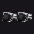 Celtic Diamond Stud Earrings in Sterling Silver for