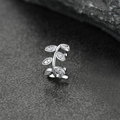 925 Sterling Silver Clip on Cartilage Zircon Ear Cuff Earrings 1pc