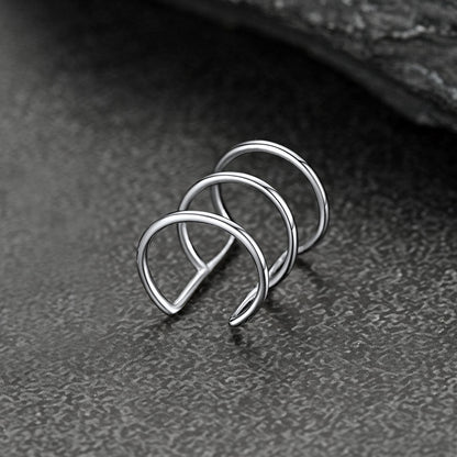 Sterling Silver Cartilage Ear Cuff Wrap Earrings 1pc