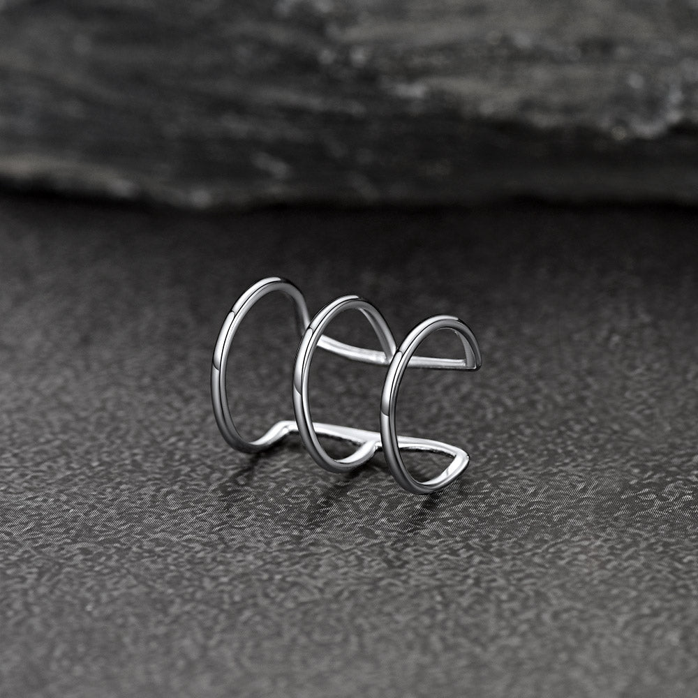 Sterling Silver Cartilage Ear Cuff Wrap Earrings 1pc