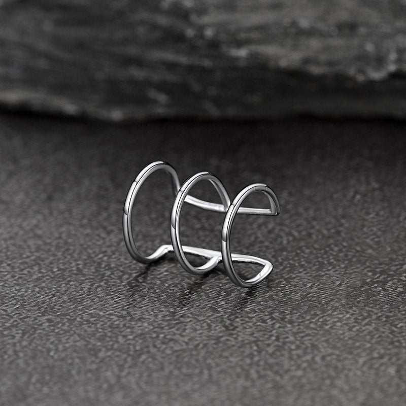 Sterling Silver Cartilage Ear Cuff Wrap Earrings 1pc