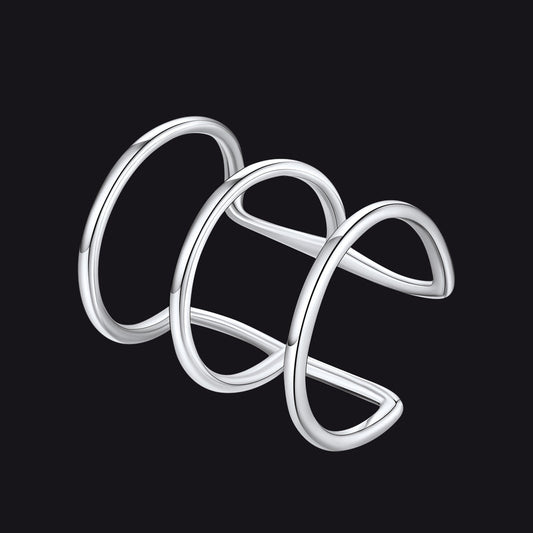 Sterling Silver Cartilage Ear Cuff Wrap Earrings 1pc