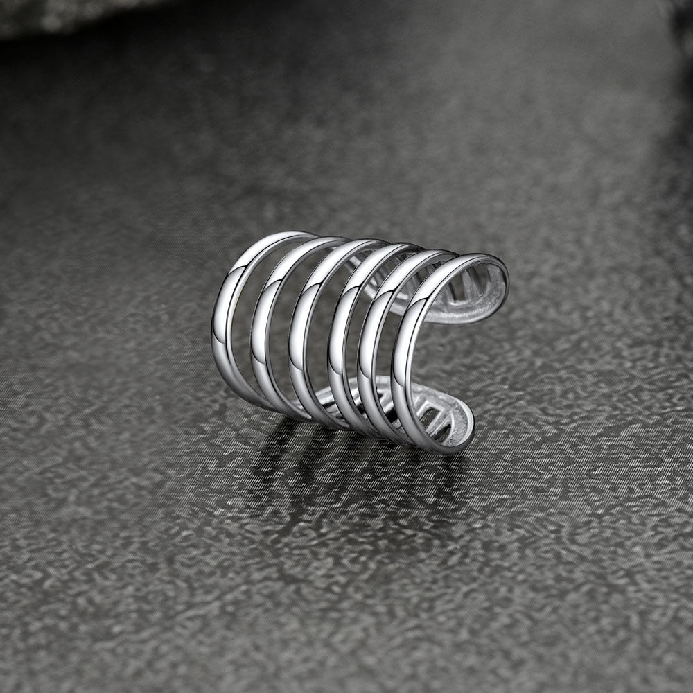 925 Sterling Silver Ear Clip Cuff Cartilage Wrap Earrings 1pc