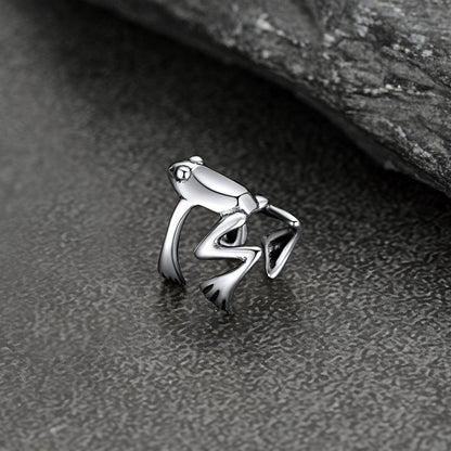 925 Sterling Silver Frog Ear Cuff Cartilage Earrings 1pc