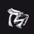 925 Sterling Silver Frog Ear Cuff Cartilage Earrings 1pc