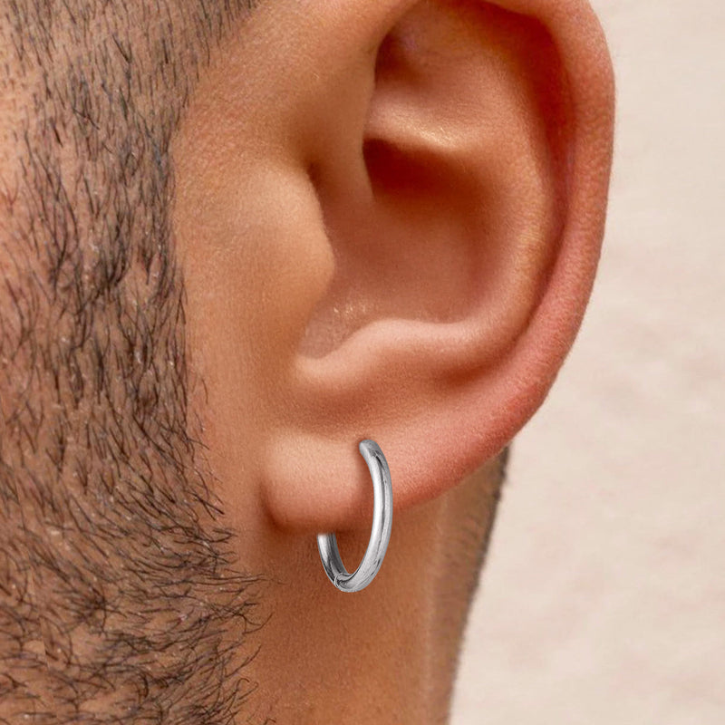 Stainless Steel Small Huggie Hoop Earrings for