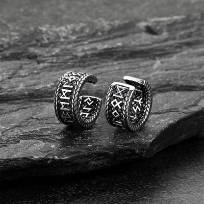 Viking Runes Ear Cuff Clip-on Earrings for
