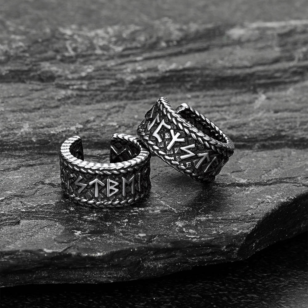 Viking Runes Ear Cuff Clip-on Earrings for